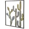 Mauro Ferretti decorazione da parete cornice cactus 50x1,3x50 cm verde azzurro