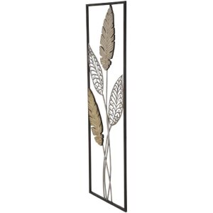 Mauro Ferretti decorazione da parete foglie 30,5x1,9x91 cm oro argento