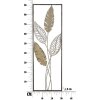 Mauro Ferretti decorazione da parete foglie 30,5x1,9x91 cm oro argento