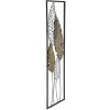 Mauro Ferretti decorazione da parete foglie 30,5x2,5x99,5 cm oro argento