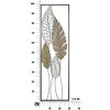 Mauro Ferretti decorazione da parete foglie 30,5x2,5x99,5 cm oro argento