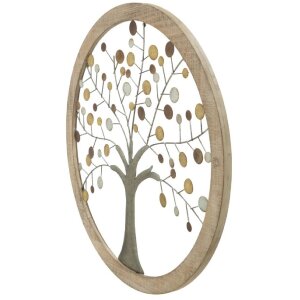 Mauro Ferretti pannello da parete albero della vita Ø61x1,8 cm oro naturale
