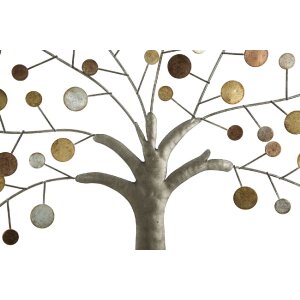 Mauro Ferretti pannello da parete albero della vita Ø61x1,8 cm oro naturale