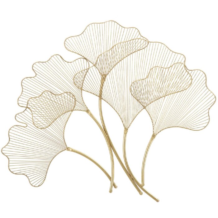 Mauro Ferretti pannello da parete Glam leaf 79x5x68 cm oro