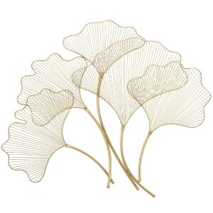 Mauro Ferretti pannello da parete Glam leaf 79x5x68 cm oro