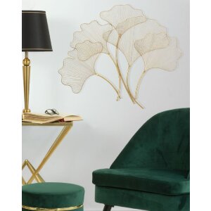 Mauro Ferretti pannello da parete Glam leaf 79x5x68 cm oro