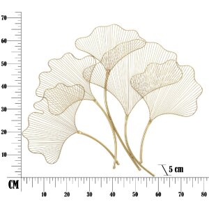 Mauro Ferretti pannello da parete Glam leaf 79x5x68 cm oro