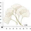 Mauro Ferretti pannello da parete Glam leaf 79x5x68 cm oro