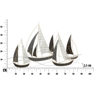 Mauro Ferretti pannello da parete Veliero 91x2,5x55,9 cm multicolore