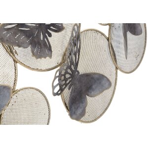Mauro Ferretti pannello da parete Butterfly Dark 66x5x38 cm grigio beige