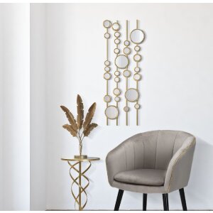 Mauro Ferretti pannello da parete Piccoli specchi 35,5x1,5x90 cm color oro