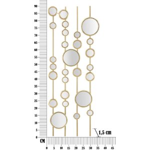 Mauro Ferretti pannello da parete Piccoli specchi 35,5x1,5x90 cm color oro