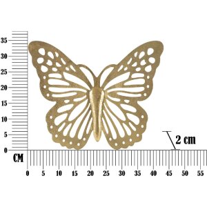 Mauro Ferretti decorazione da parete farfalla 43x2x35 cm color oro