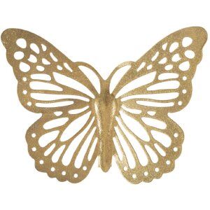 Mauro Ferretti decorazione murale farfalle set 4 pz. 35x2x2916x2x12 cm color oro