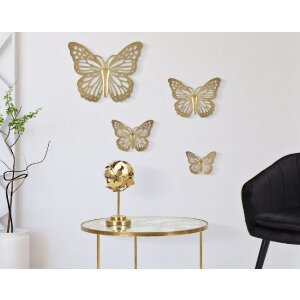Mauro Ferretti decorazione murale farfalle set 4 pz. 35x2x2916x2x12 cm color oro