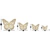 Mauro Ferretti decorazione murale farfalle set 4 pz. 35x2x2916x2x12 cm color oro