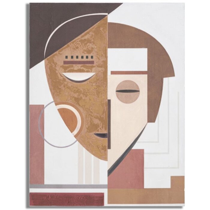 Mauro Ferretti murale Volto etnico 60x2,7x80 cm multicolore