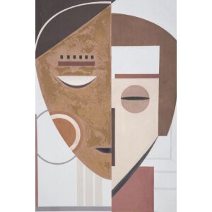 Mauro Ferretti murale Volto etnico 60x2,7x80 cm multicolore