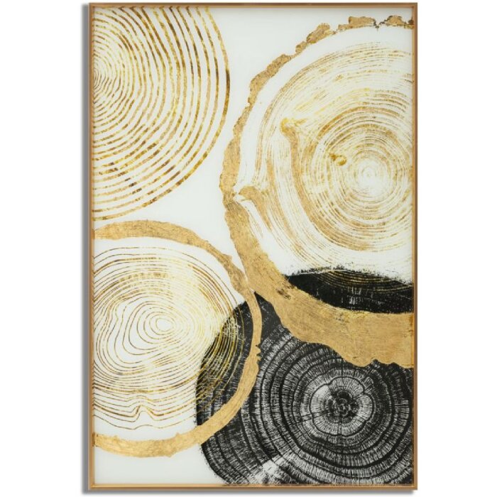 Mauro Ferretti Quadro in vetro con cornice Woody 60x3,5x90 cm multicolore