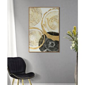 Mauro Ferretti Quadro in vetro con cornice Woody 60x3,5x90 cm multicolore