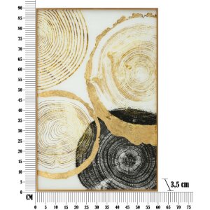 Mauro Ferretti Quadro in vetro con cornice Woody 60x3,5x90 cm multicolore