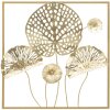 Mauro Ferretti pannello da parete golden flowers 50x5x50 cm color oro