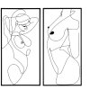 Mauro Ferretti pannello da parete Body Simply Set 2 pezzi 50x1x100 cm nero