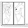 Mauro Ferretti pannello da parete Body Simply Set 2 pezzi 50x1x100 cm nero