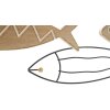 Mauro Ferretti pannello da parete pesce 60x2x30 cm nero colore naturale