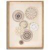 Mauro Ferretti murale Circly con applicazione 45x3,2x60 cm color crema