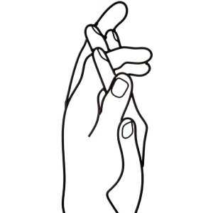 Mauro Ferretti pannello da parete Simply Hands 40x1x55 cm nero