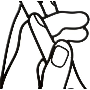 Mauro Ferretti pannello da parete Simply Hands 40x1x55 cm nero