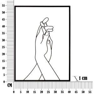 Mauro Ferretti pannello da parete Simply Hands 40x1x55 cm nero