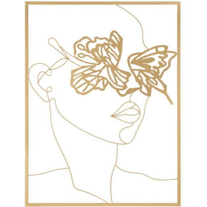 Mauro Ferretti pannello da parete Golden face 60x1x80 cm color oro