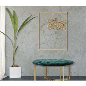 Mauro Ferretti pannello da parete Golden face 60x1x80 cm color oro