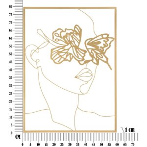 Mauro Ferretti pannello da parete Golden face 60x1x80 cm color oro