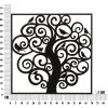 Mauro Ferretti pannello da parete albero 70x1x70 cm nero
