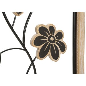 Mauro Ferretti Girish 30x2,5x60 cm pannello da parete marrone nero in ferro e MDF