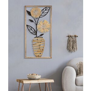 Mauro Ferretti vaso da parete 40x3,5x80 cm marrone nero