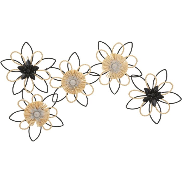 Mauro Ferretti pannello da parete Flow 60x4x35 cm nero naturale