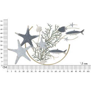 Mauro Ferretti pannello da parete stella marina 95,3x5x53,3 cm blu