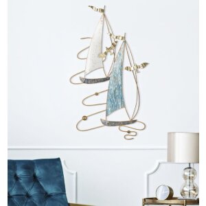 Mauro Ferretti pannello da parete Vela Colour 51,4x4x87 cm blu bianco