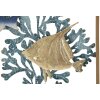 Mauro Ferretti pannello da parete pesce 50,2x3,8x50,2 cm blu oro