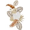 Mauro Ferretti pannello da parete bouquet di fiori 50,8x7x87 cm oro bianco