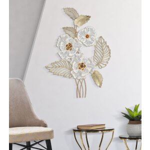 Mauro Ferretti pannello da parete Whity 54x6,4x73,7 cm color oro bianco