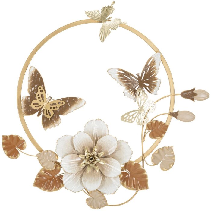 Mauro Ferretti decorazione da parete Rouns 58,4x5,1x63,5 cm beige oro