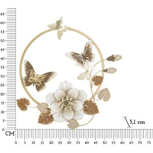 Mauro Ferretti decorazione da parete Rouns 58,4x5,1x63,5 cm beige oro