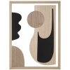 Mauro Ferretti Pannello da parete in MDF Astry 60x2x80 nero naturale