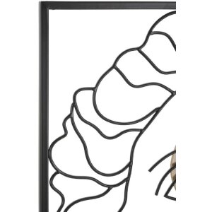 Mauro Ferretti Pannello da parete in MDF David 50x2x80 nero naturale