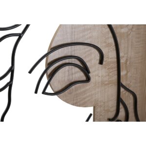 Mauro Ferretti Pannello da parete in MDF David 50x2x80 nero naturale